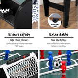 4FT Soccer Table Foosball Football Game Home Family Party Gift Playroom Blue - 45-Degree Angle
