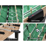 10-in-1 Games Table Soccer Foosball Pool Table Tennis Air Hockey Chess Cards - Rear View