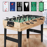 10-in-1 Games Table Soccer Foosball Pool Table Tennis Air Hockey Chess Cards - Close-Up Angle