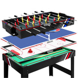 4-in-1 Games Table Soccer Foosball Pool Table Tennis Air Hockey Home Party Gift - Front View