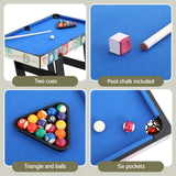4-in-1 Soccer Table Foldable Game Foosball Table Tennis Pool Hockey - Rear View