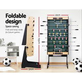4FT Soccer Table Foosball Football Game Home Family Party Gift Playroom Foldable - Rear View