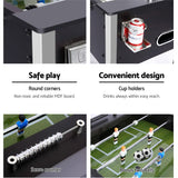 5FT Soccer Table Foosball Football Game Home Family Party Gift Playroom Black - Top-Down View