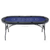 Poker Table Top Folding Poker Table 8 Player 183cm - Side View