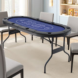 Poker Table Top Folding Poker Table 8 Player 183cm - Close-Up Angle