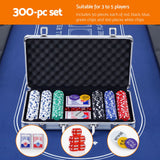 8 Player 1.8m Folding Poker Table and 300pcs Chips Set Portable Card Game Blue Layout Blue - Close-Up Angle