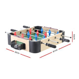Portable Mini Foosball Soccer Table for Family Fun and Parties - Compact Tabletop Game for Kids and Adults - Front View