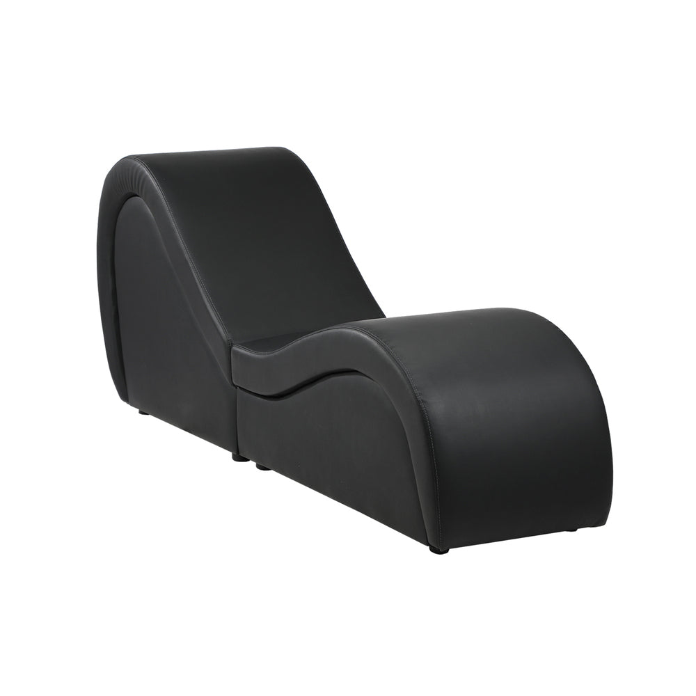 Oikiture Tantra Sofa Love Seat Chaise Lounge Couples Yoga Bed Black