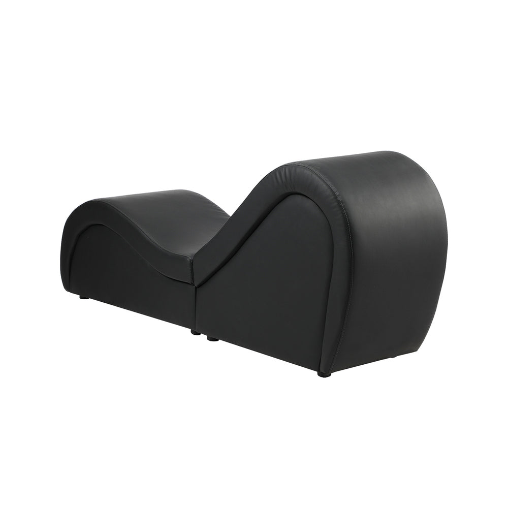 Oikiture Tantra Sofa Love Seat Chaise Lounge Couples Yoga Bed Black
