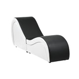 Oikiture Tantra Sofa Love Seat Chaise Lounge Couples Yoga Bed BK&WH