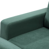 Oikiture 3 Seater Sofa Lounge Set Modular Couch Drawers&Ottoman Velvet Green - 45-Degree Angle