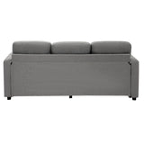 Oikiture Sofa 3 Seater Chaise Modular Couch Drawers Ottoman Fabric - Side View