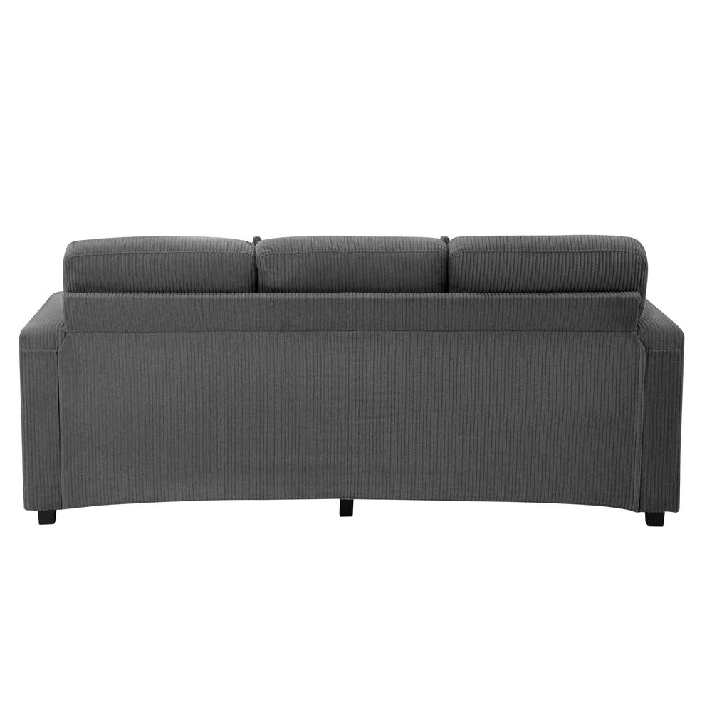 Oikiture 3 Seater Sofa Modular Couch Drawers Ottoman Velvet