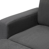 Oikiture 3 Seater Sofa Modular Couch Drawers Ottoman Velvet