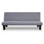 Sarantino 2 Seater Modular Linen Fabric Sofa Bed Couch - Dark Grey