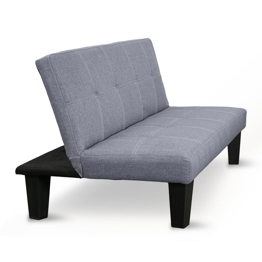 Sarantino 2 Seater Modular Linen Fabric Sofa Bed Couch - Dark Grey