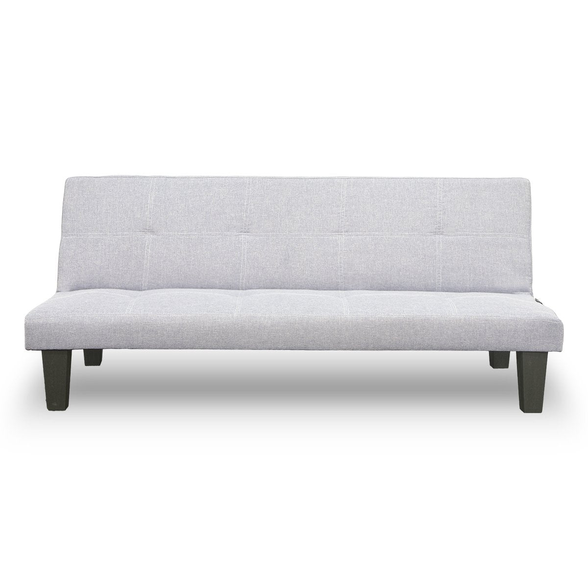 Sarantino 2 Seater Modular Linen Fabric Sofa Bed Couch Light Grey