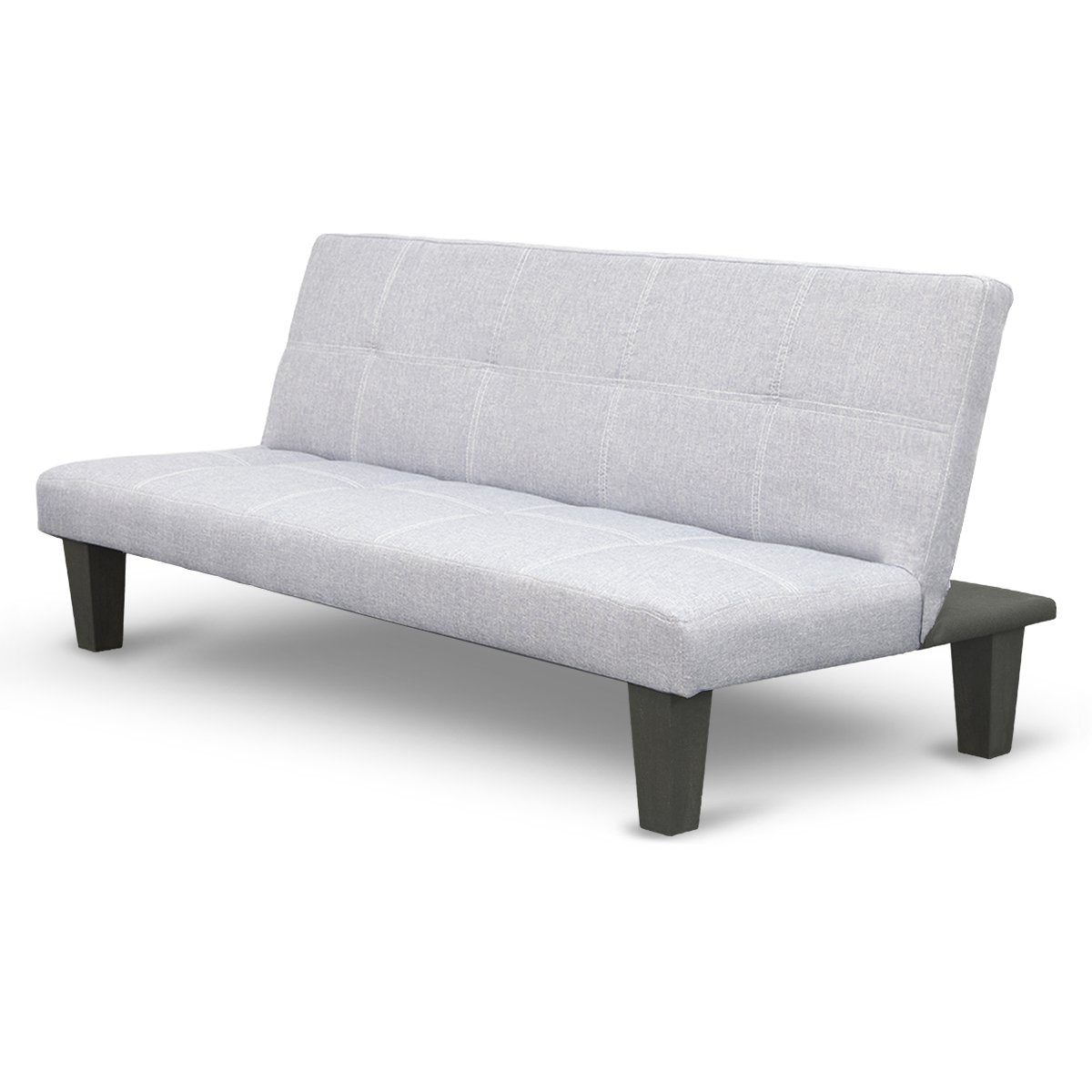 Sarantino 2 Seater Modular Linen Fabric Sofa Bed Couch Light Grey