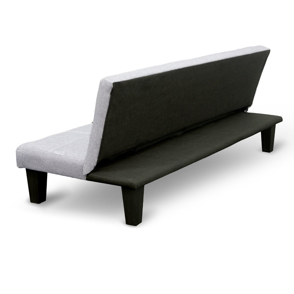 Sarantino 2 Seater Modular Linen Fabric Sofa Bed Couch Light Grey