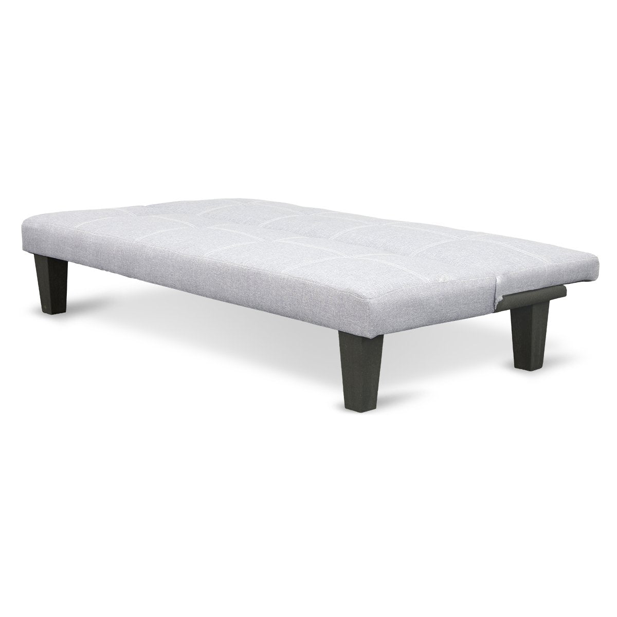 Sarantino 2 Seater Modular Linen Fabric Sofa Bed Couch Light Grey