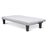 Sarantino 2 Seater Modular Linen Fabric Sofa Bed Couch Light Grey