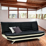 Sarantino Faux Leather Upholstered 3 Seater Sofa - Dual Colour