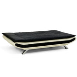 Sarantino Faux Leather Upholstered 3 Seater Sofa - Dual Colour - Side View