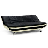 Sarantino Faux Leather Upholstered 3 Seater Sofa - Dual Colour - Top-Down View