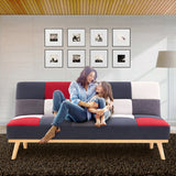 3 Seater Modular Linen Fabric Wood Sofa Bed Couch - Multi-colour - Extra Image