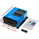 Giantz 60A MPPT Solar Charge Controller Auto 12V/24V/36V/48V Battery Regulator - Front View