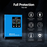 Giantz 60A MPPT Solar Charge Controller Auto 12V/24V/36V/48V Battery Regulator - 45-Degree Angle