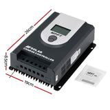 Giantz 50A MPPT Solar Charge Controller Auto 12V/24V Battery Regulator Bluetooth - Front View