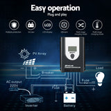 Giantz 50A MPPT Solar Charge Controller Auto 12V/24V Battery Regulator Bluetooth - Top-Down View