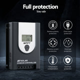 Giantz 50A MPPT Solar Charge Controller Auto 12V/24V Battery Regulator Bluetooth