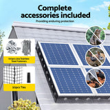 Gardeon 20cm x 30M Solar Panel Bird Guard Mesh Critter Guard Roll Kit with Rust-Proof PVC Coating - 45-Degree Angle