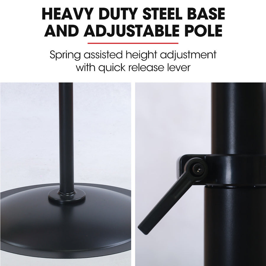BAUMR-AG 30' 762mm 300W Industrial Pedestal Fan, Large, Commercial, Heavy-duty, 3 Speed, EESS Certified