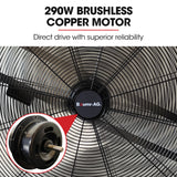 BAUMR-AG 36' 914mm Industrial Mobile Floor Drum Fan, 290W Brushless Motor, Tilting, Large, Commercial, Heavy-duty Frame, EESS Certified - Front View