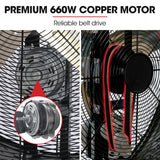 BAUMR-AG 42' 1067mm 660W Industrial Mobile Floor Drum Fan, Belt Drive, Tilting, Large, Commercial, Heavy-duty Frame, EESS Certified