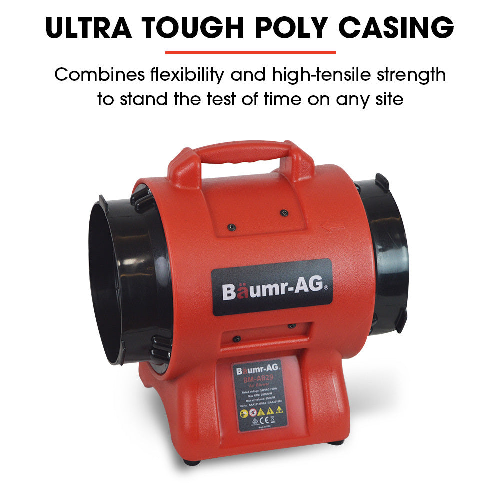 BAUMR-AG 200mm (8 inch) Portable Air Blower Mover Axial Ventilation Extraction Fan