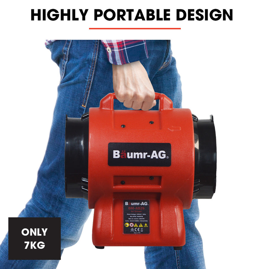 BAUMR-AG 200mm (8 inch) Portable Air Blower Mover Axial Ventilation Extraction Fan