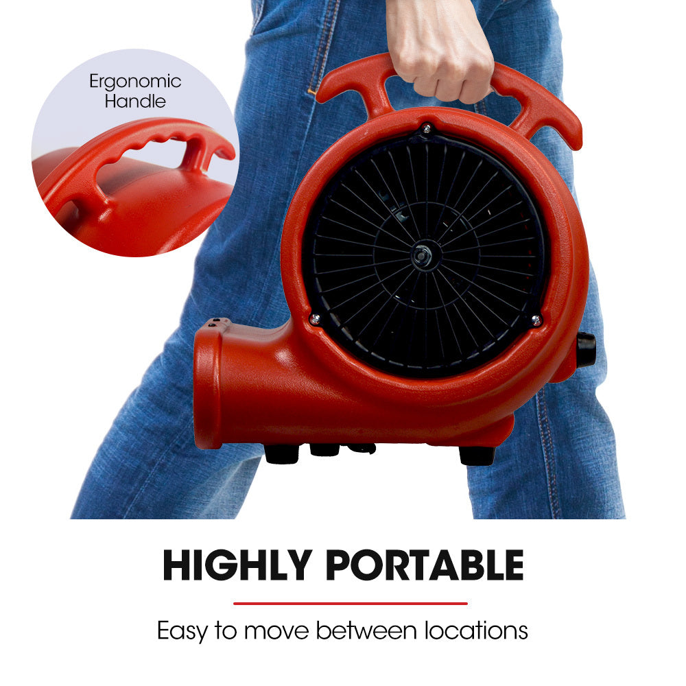 BAUMR-AG Carpet Floor Dryer Air Mover Blower Fan, 3-Speed, 700CFM, Commercial/Home