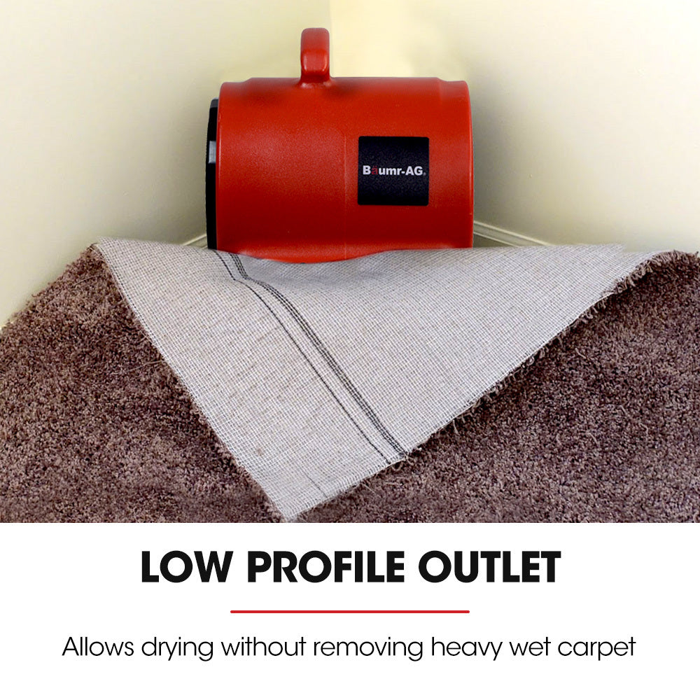 BAUMR-AG Carpet Floor Dryer Air Mover Blower Fan, 3-Speed, 700CFM, Commercial/Home