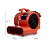 BAUMR-AG Carpet Floor Dryer Air Mover Blower Fan, 3-Speed, 1300CFM, Commercial/Home - Rear View