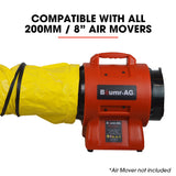BAUMR-AG 200mm 10m Duct for 8' Air Movers - Side View
