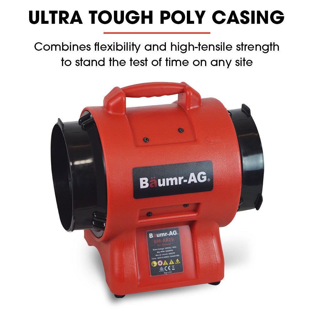 BAUMR-AG 300mm (12 inch) Portable Air Blower Mover Axial Ventilation Extraction Fan