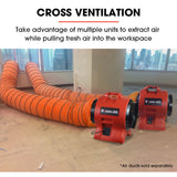 BAUMR-AG 300mm (12 inch) Portable Air Blower Mover Axial Ventilation Extraction Fan - Side View