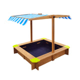 Mazam Sandpit Kids Toy Sandbox with Canopy 95 x 95 x 95cm