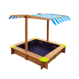 Mazam Sandpit Kids Toy Sandbox with Canopy 95 x 95 x 95cm - Top-Down View