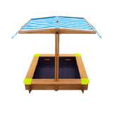 Mazam Sandpit Kids Toy Sandbox with Canopy 95 x 95 x 95cm - 45-Degree Angle