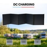 GENPOWER 100W Portable USB Folding Solar Panel for Camping - Side View
